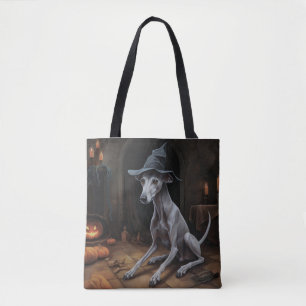 Italian Greyhound Pumpkins Halloween Scary Tote Bag