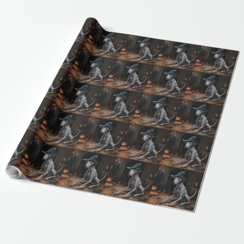 Italian Greyhound Pumpkins Halloween Scary  Wrapping Paper