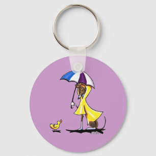 Italian Greyhound Raincoat Keychain