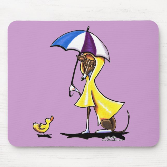 Italian Greyhound Raincoat Mouse Pad (Front)