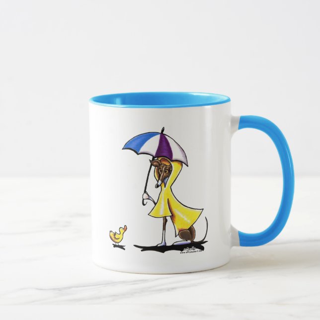 Italian Greyhound Raincoat Mug (Right)