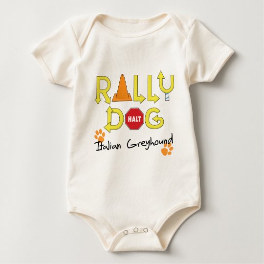 Italian Greyhound Rally Dog Baby Bodysuit
