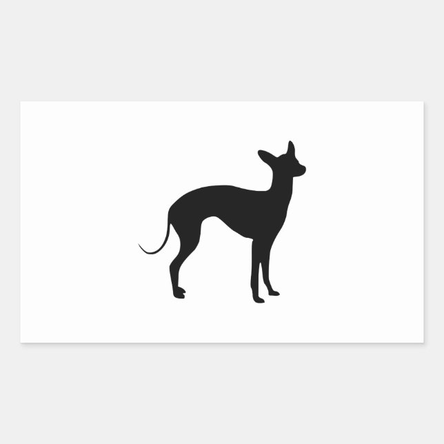 Italian Greyhound Rectangular Sticker (Front)