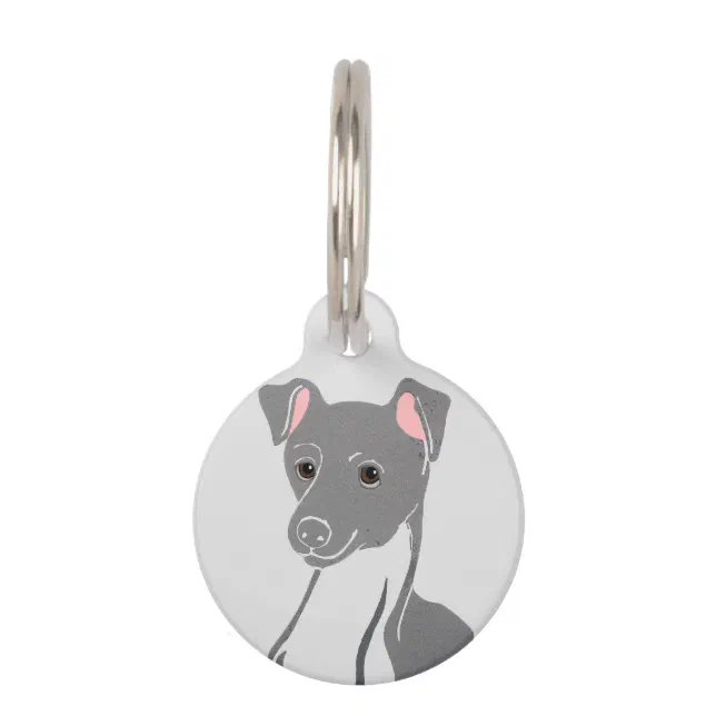Italian Greyhound Round Custom Dog Pet Tag Zazzle