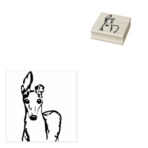 Italian Greyhound  Rubber Stamp