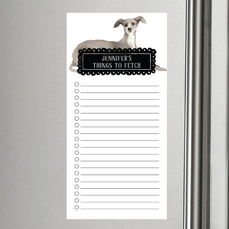 Italian Greyhound Shopping List  Magnetic Notepad