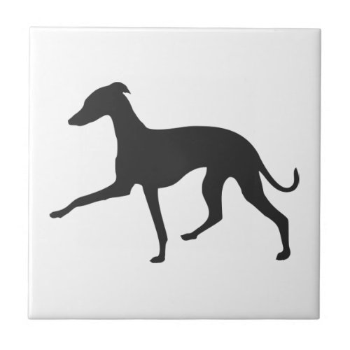 Italian Greyhound Silhouette Ceramic Tile