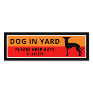 Italian Greyhound Silhouette - Dog In Yard Sign