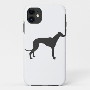 Italian Greyhound silhouette in black iPhone 11 Case