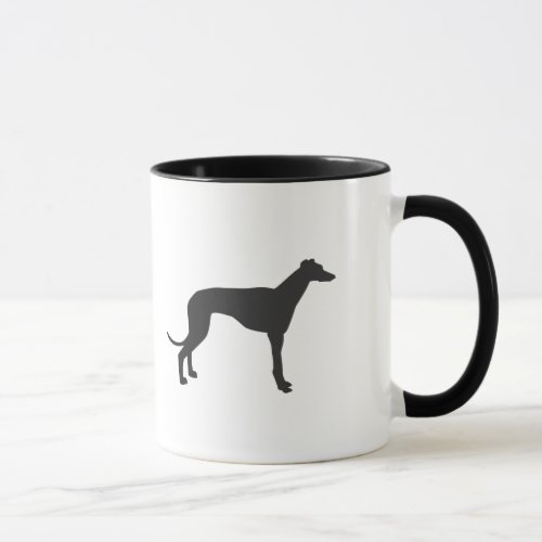 Italian Greyhound silhouette in black Mug