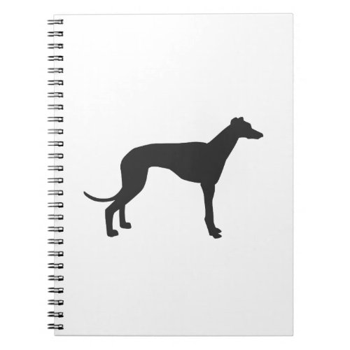 Italian Greyhound silhouette in black Notebook