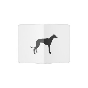 Italian Greyhound silhouette in black Passport Holder