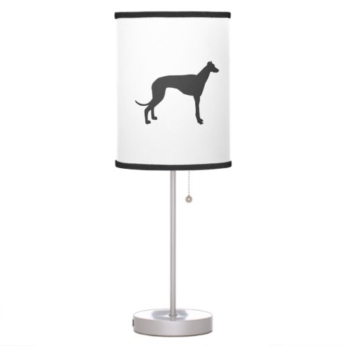 Italian Greyhound silhouette in black Table Lamp
