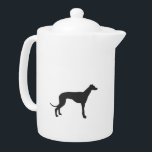 Italian Greyhound silhouette in black Teapot<br><div class="desc">greyhound  silhouette  dog  illustration,   animal  pet  breed  symbol,   italian  hound  black  racing  , canine  standing  cartoon ,  speed  mammal  fast  pure ,  race  tail  english  outline  , whippet  abstract  little  , art  big  cute  drawing,   card  elegance</div>