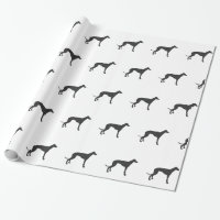 Italian Greyhound silhouette in black