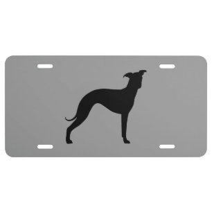 Italian Greyhound Silhouette License Plate