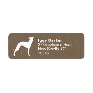 Italian Greyhound Silhouette Return Address Labels