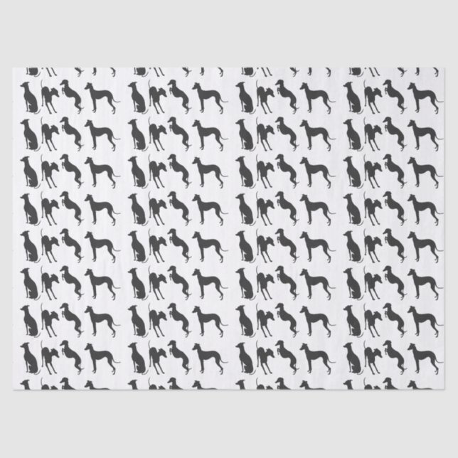 Italian Greyhound Silhouettes Tissue Paper (Front)