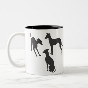 Italian Greyhound Silhouettes Two-Tone Coffee Mug