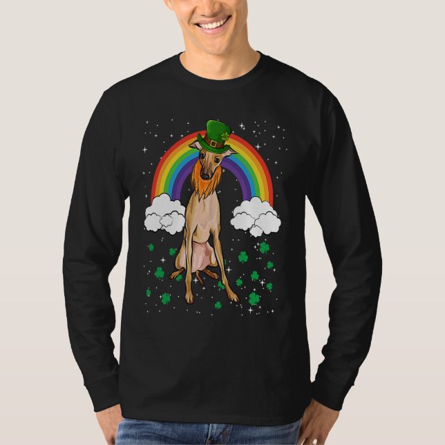 Italian Greyhound St Patricks Day Leprechaun T-Shirt (Front)