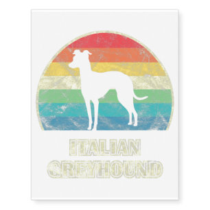 Italian Greyhound Style Dog Temporary Tattoos