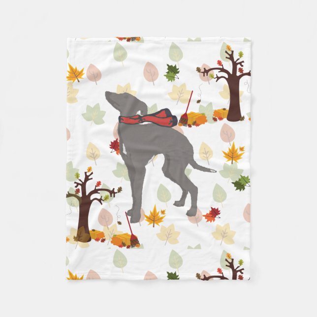 Italian Greyhound Throw Blanket, Iggy Fall Decor (Front)