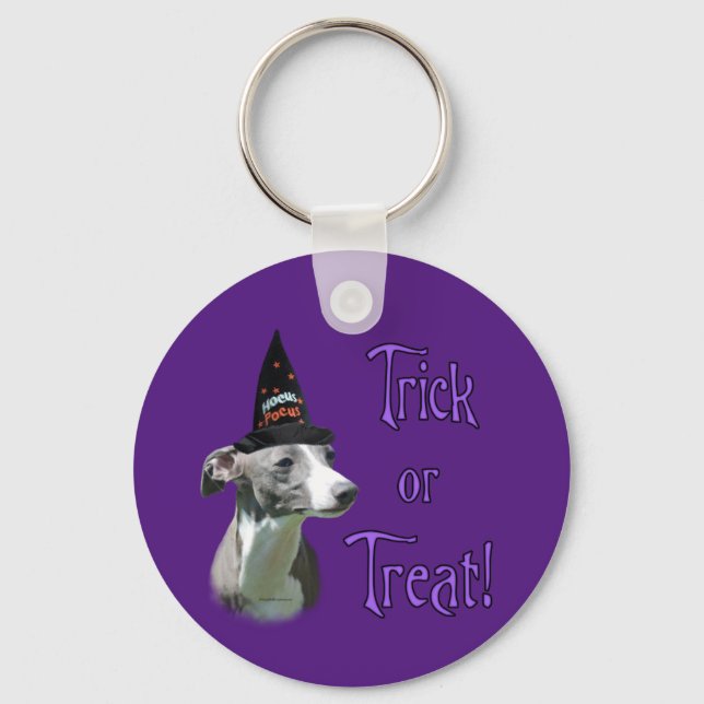 Italian Greyhound Trick Keychain (Front)