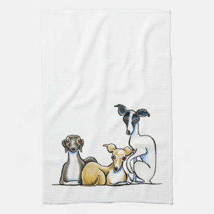 Italian Greyhound Trio Kitchen Towel