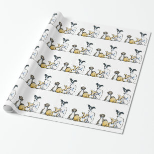 Italian Greyhound Trio Wrapping Paper