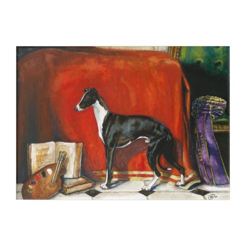 Italian Greyhound Watercolor Painting Acrylic Print