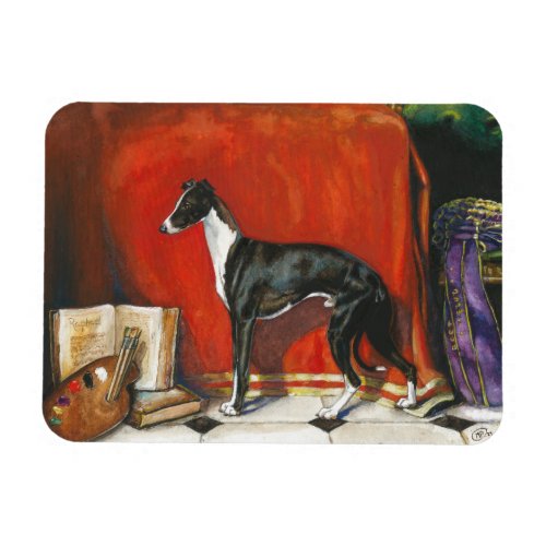 Italian Greyhound Watercolor Painting Magnet
