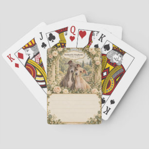 Italian Greyhound Wedding Guest Book Signing Deck Poker Cards