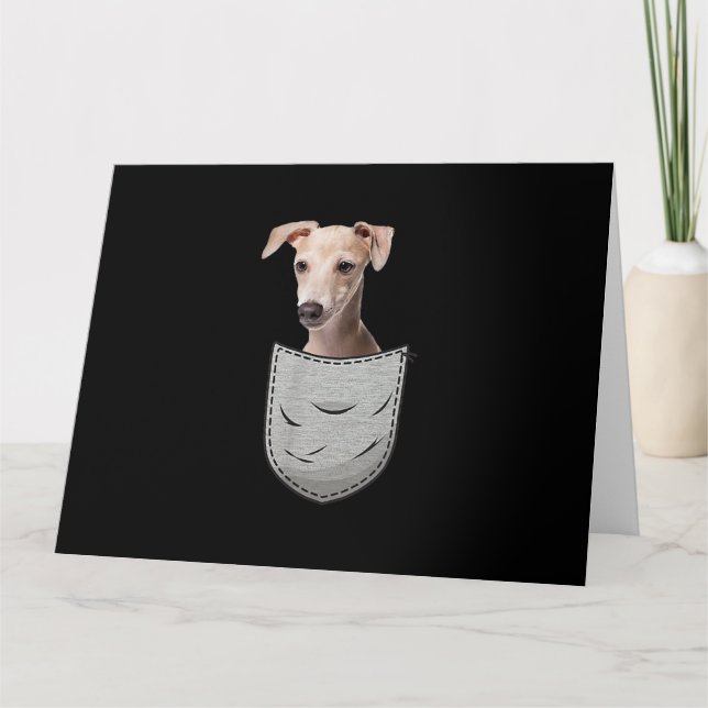 Italian Greyhound Whippet Chest Pocket For Dog Own Card (Front)