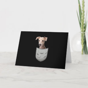 Italian Greyhound Whippet Chest Pocket For Dog Own Letterpress Thank You Card