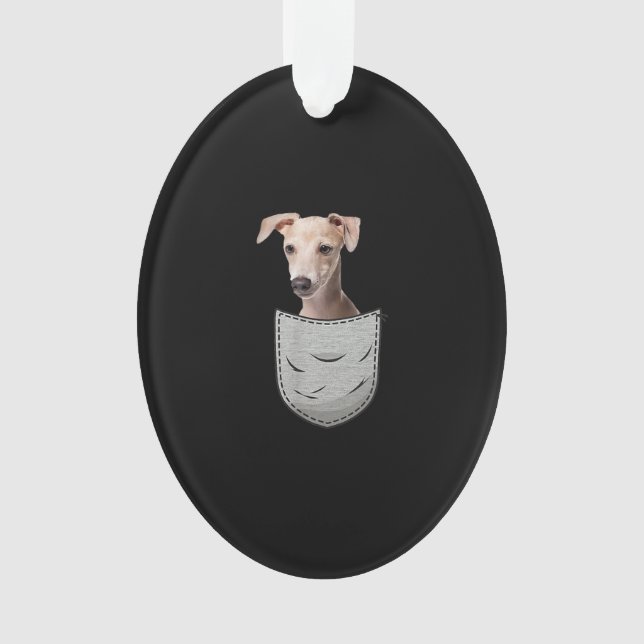 Italian Greyhound Whippet Chest Pocket For Dog Own Ornament (Front)