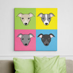 Italian Greyhound Whippet Cute Cartoon Pop Art Canvas Print at Zazzle
