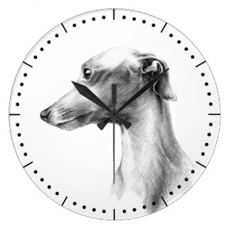 Italian Greyhound Whippet dog portrait drawing art