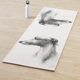 Italian Greyhound Whippet dog portrait drawing art