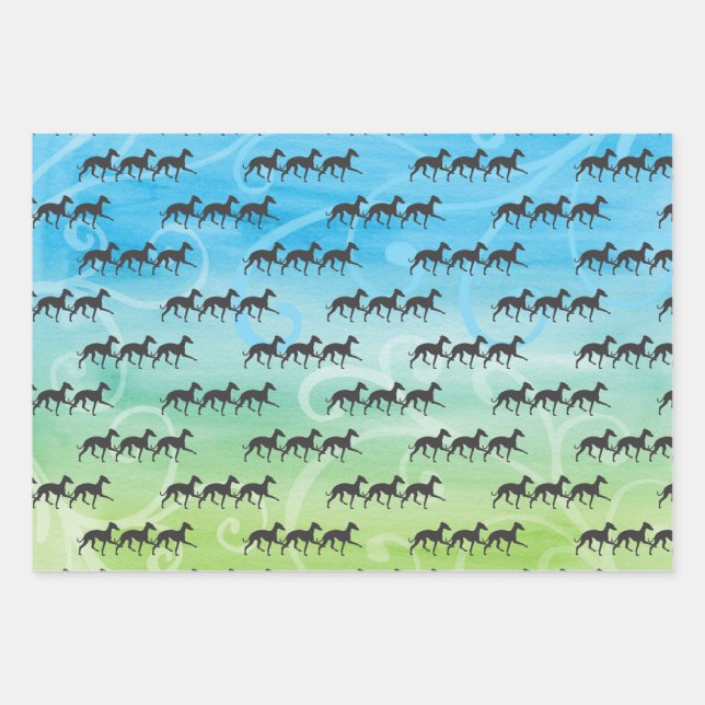 Italian Greyhound Wrapping Paper Sheets (Front)