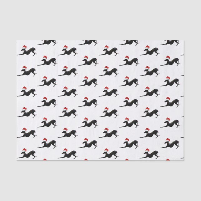 Italian Greyhound Wrapping Tissue Paper Christmas (Front)