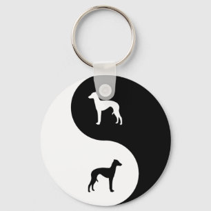 Italian Greyhound Yin Yang Keychain