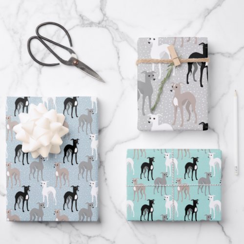 Italian Greyhounds Cute Pattern Wrapping Paper Sheets