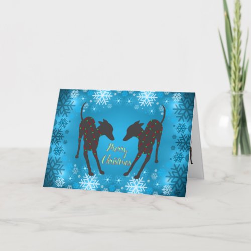 Italian Greyhounds Holiday Card