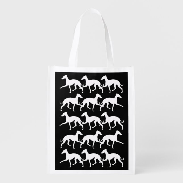 Italian Greyhounds In Threes Grocery Bag (Front)