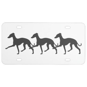 Italian Greyhounds License Plate