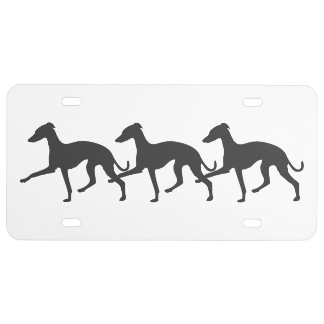 Italian Greyhounds License Plate (Front)