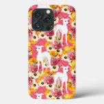 Italian Greyhounds Or Whippets With Flowers Case-m Iphone 13 Pro Case at Zazzle
