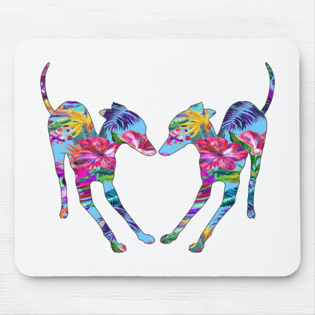 Italian Greyhounds Playing Mouse Pad (Front)