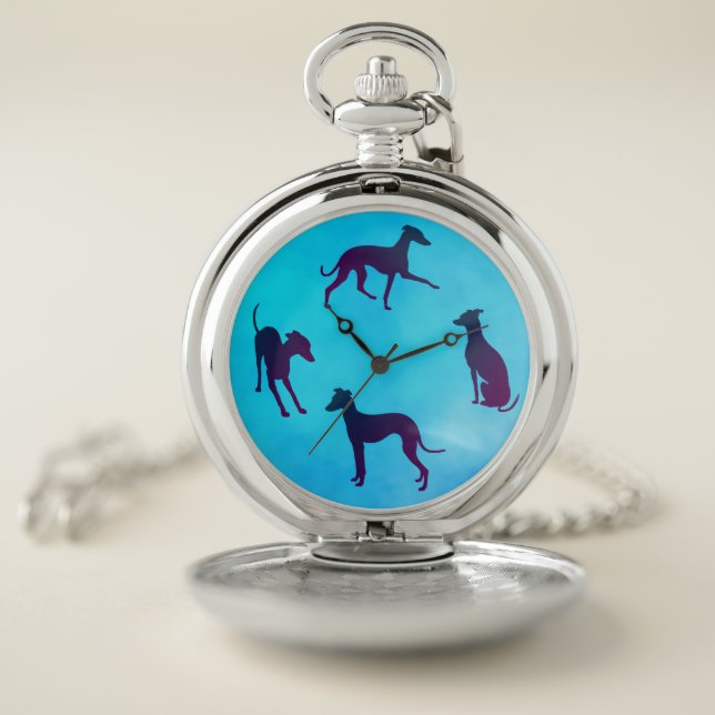 Italian Greyhounds Pocket Watch (Inside)