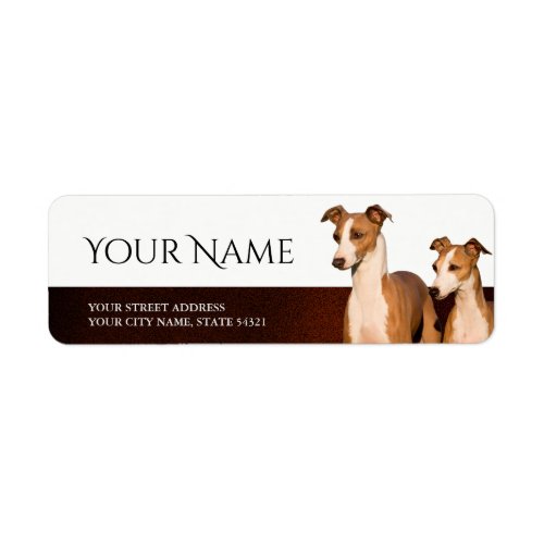 Italian Greyhounds Return Address Label